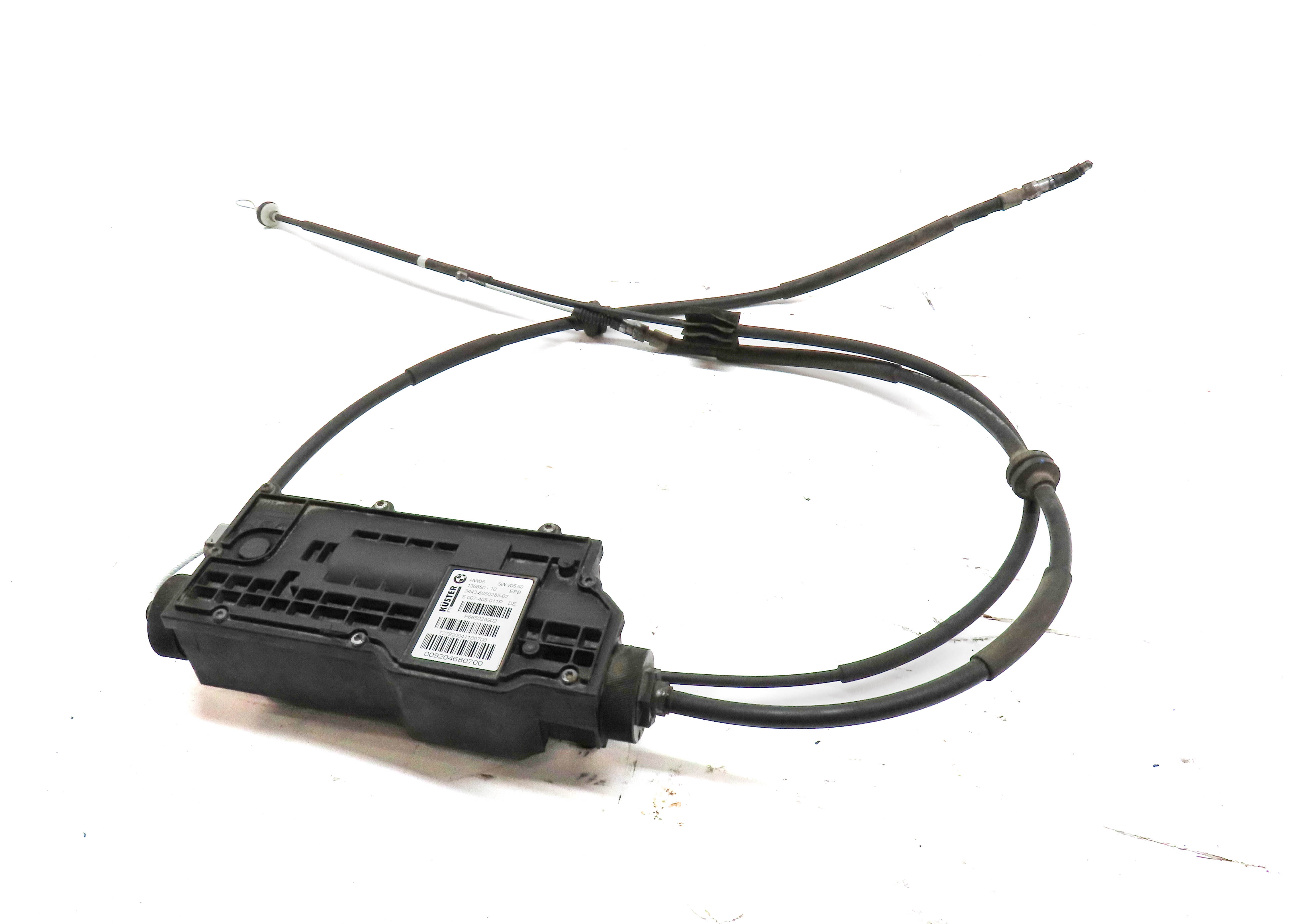2013 BMW X5 (E70) EMERGENCY PARK PARKING BRAKE ACTUATOR w/ CABLES — exact item pictured